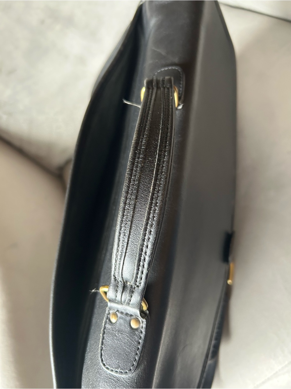 Vintage Coach Black Leather Beekman Briefcase Messenger Bag USA - Picture 5 of 16